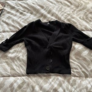 Mid length black sweater